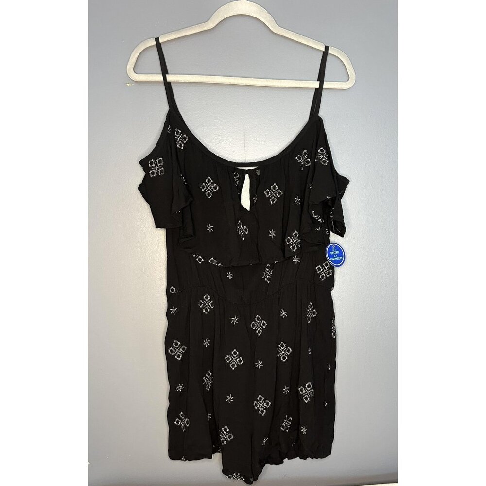 Swimsuits For All Romper Womens 14/16 Embroidered Off Shoulder Swim Cover Up
